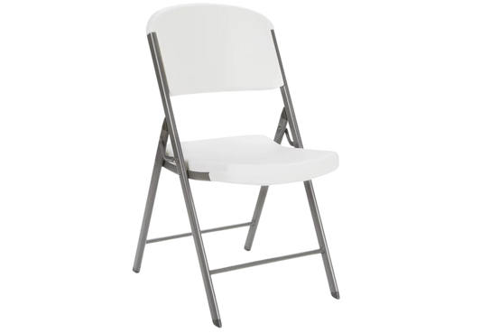 Silla plegable blanca